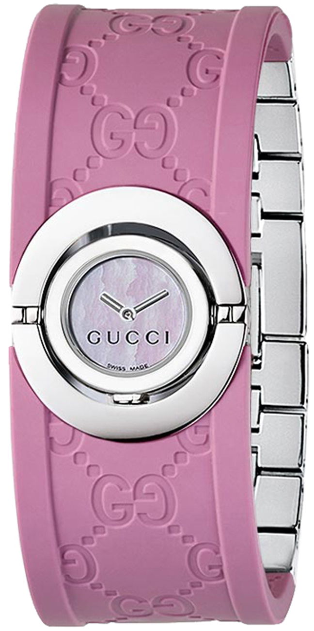 YA112521 Gucci 112 The Twirl Pink Pearl Dial Ladies Quartz Watch