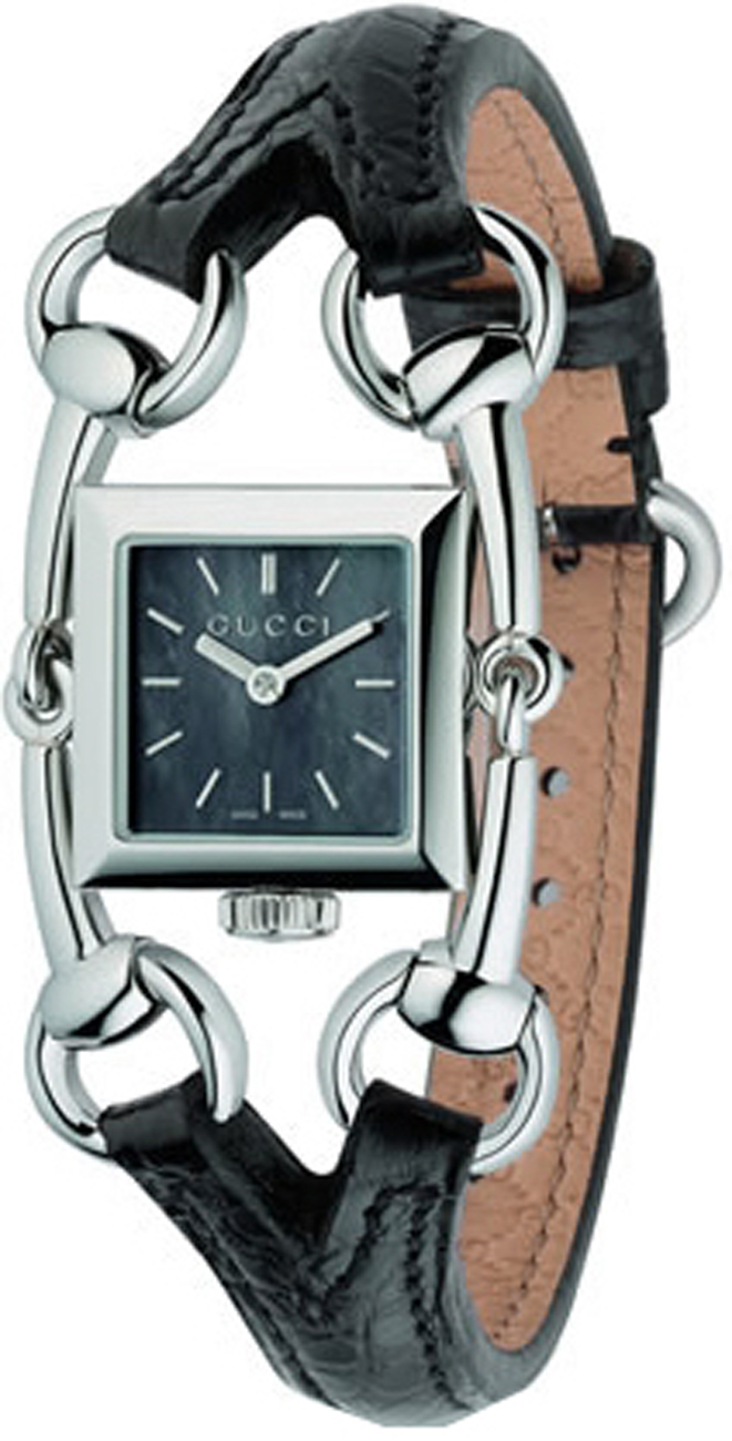 Gucci 116 Signoria YA116503 Black Strap Mother of Pearl Ladies Watch