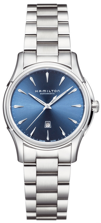 H32315141 Hamilton 34mm Jazzmaster Automatic Blue Dial Ladies Watch