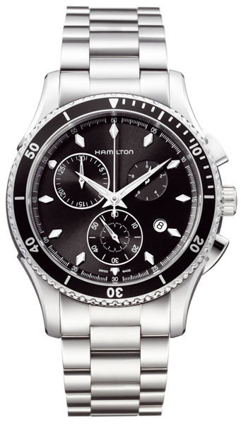 HAMILTON シルバー クロノグラフ腕時計 H37512131 Hamilton Jazzmaster Seaview Chrono Mens Quartz Watch