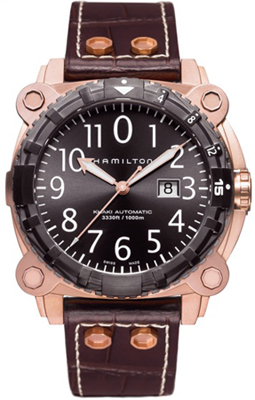 H78525533 Hamilton Khaki Belowzero Rose Gold Tone Case Mens