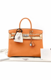 Hermes Birkin Bag 35 Togo Orange Women's Handbag