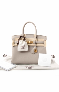 Hermes Togo Birkin 30 Craie Leather Women's Bag