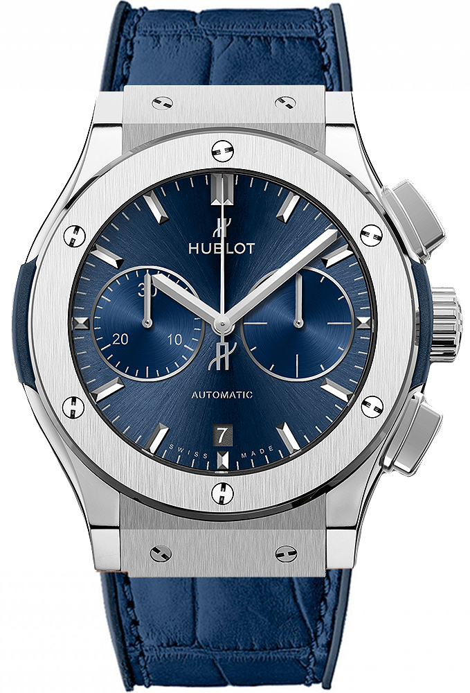 びーん 521.NX.7170.LR Hublot Classic Fusion Blue Chronograph Watch