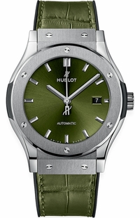 Hublot Classic Fusion Green Titanium 42mm Men's Watch 542.NX.8970.LR