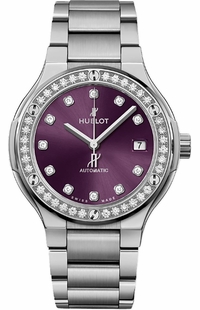 Hublot Classic Fusion Purple Dial Women's Watch 568.NX.897V.NX.1204