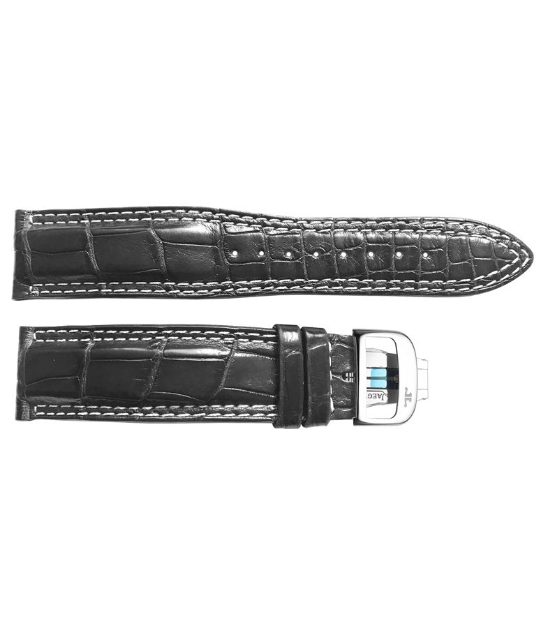 Jaeger LeCoultre 21mm Inlet Black Watch Strap