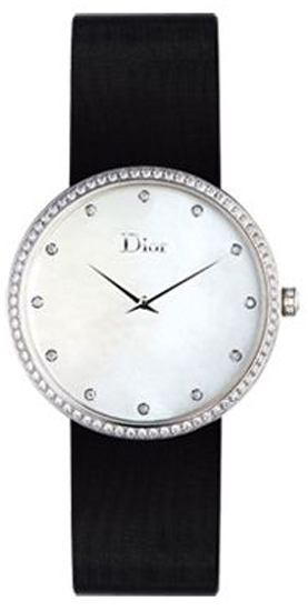 CD043111M001 La D De Dior Silver Dial Diamond Bezel Quartz