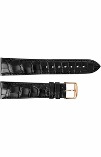 Longines 20mm Black Leather Strap With Pattern L682101028