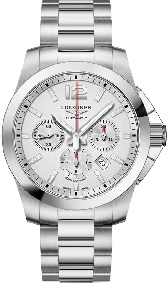 Longines Conquest Silver Dial Mens Watch L3.801.4.76.6