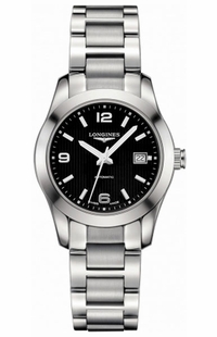 Longines Conquest Black Dial Steel 29.5mm Women's Watch L2.285.4.56.6