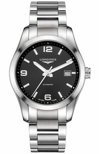 Longines Conquest Classic Black Dial Men's Dress Watch L2.785.4.56.6