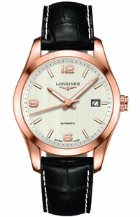 Longines Conquest Classic Solid 18K Rose Gold Men's Watch L2.785.8.76.3