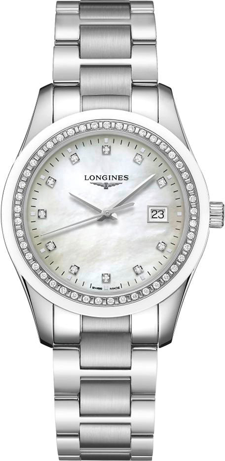 387 稼働　LONGINES ウィットナー　レディース　スクエア　1Pダイヤ Buy Longines Conquest L2.387.0.87.6 | Bob's Watches - Sku: L23870876