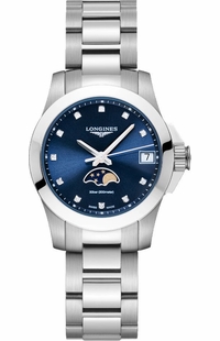 Longines Conquest Moon Phase Women's Watch L3.380.4.97.6