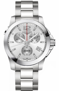 Longines Conquest Silver Dial Quartz Men's Watch L3.702.4.76.6
