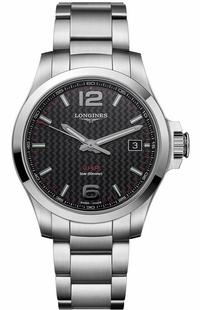 Longines Conquest V.H.P. Black Carbon Dial Men's Watch L3.716.4.66.6
