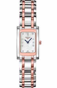 Longines DolceVita Rose Gold & Steel Diamond Women's Watch L5.158.5.88.7