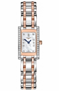 Longines DolceVita Rose Gold Steel Diamond Women's Watch L5.158.5.89.7