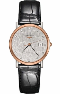 Longines Elegant 18k Rose Gold Bezel Women's Watch L4.809.5.77.0