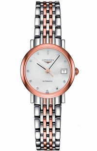 Longines Elegant Collection Rose Gold / Steel 25.5mm Women's Watch L4.309.5.87.7