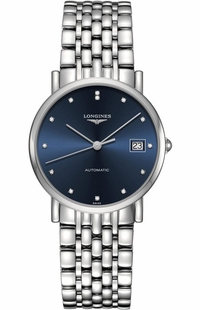 Longines Elegant Collection Steel Diamonds Women's Watch L4.809.4.97.6