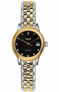 Longines Flagship Two-tone Black Dial Women's Watch L4.274.3.57.7