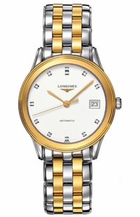 Longines Flagship White Diamond Dial Men's Dress Watch L4.774.3.27.7
