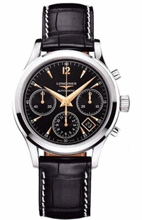 Longines Heritage Chronograph 39mm Black Dial Men's Watch L2.742.4.56.0