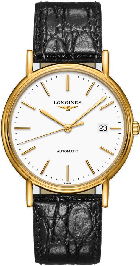 メガブレイブ4BOX シュリンク付き L4.921.2.12.2 Longines Presence Automatic Black Strap Men's Watch