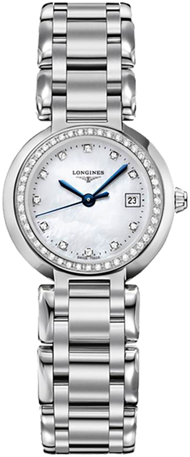 Longines PrimaLuna Diamonds Pearl Ladies Steel Watch