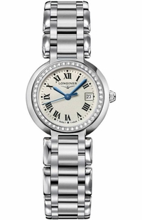 Longines PrimaLuna Steel 26.5mm Diamond Women's Watch L8.110.0.71.6