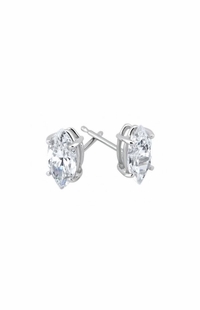 Marquise Diamond Stud Earrings,  0.25 Carat on Solid 14k White Gold