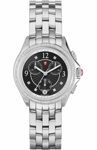 Michele Belmore Diamond Black Dial Women's Dress Watch MWW29B000004