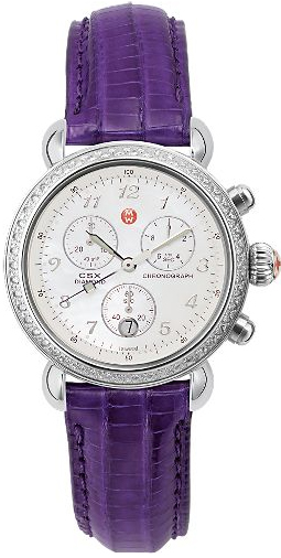 MWW03C000365 Michele CSX-36 Diamond Purple Lizard Strap
