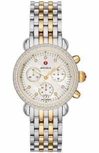 Michele CSX-36 Steel & Yellow Gold Diamond Women's Watch MWW03C000514