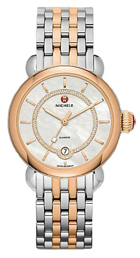 MWW03T000066 Michele CSX Elegance Rose Gold Steel Diamonds Watch