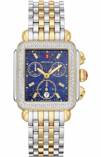 Michele Deco Blue Lapis Dial Diamonds Women's Watch MWW06A000790