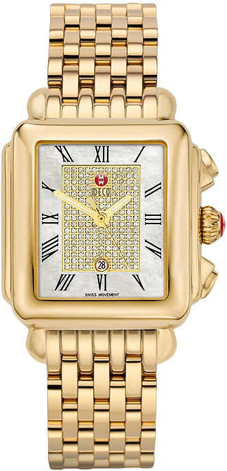 MWW06T000086 New Michele Deco Diamond Womens Quartz Watch