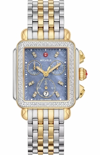 Michele Deco Diamonds Steel & Yellow Gold Women's Watch MWW06A000809