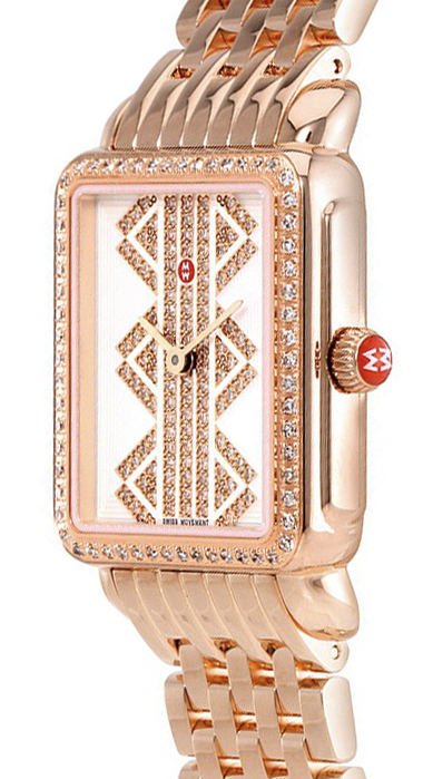 Deco Ii Michele Two Tone Diamond Watch MWW06I000021 Michele