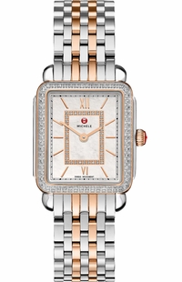 Michele Deco II Mid Two-Tone Rose Gold Women's Watch MWW06I000012