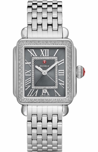 Michele Deco Madison Grey Dial Diamond Watch MWW06T000181