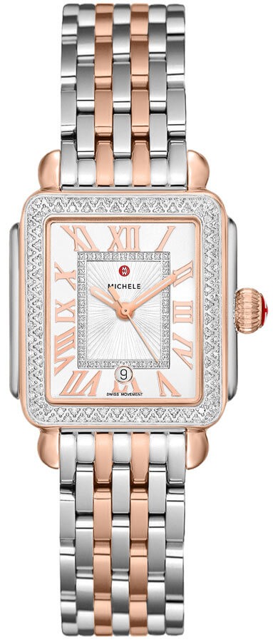 Michele Women’s Deco Madison Two-Tone 18K Rose Gold Stainless Steel Watch Last chance! The Michele Deco Madison Mid Two-Tone 18K Gold  main image 3