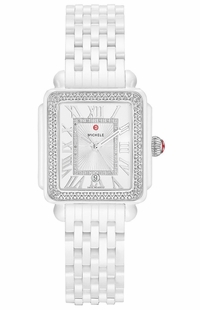 Michele Deco Madison Mid White Ceramic Women's Watch MWW06G000026