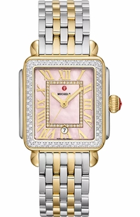 Michele Deco Madison Pink Mother of Pearl Women's Watch MWW06T000266
