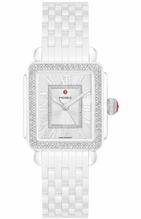 Michele Deco Madison White Ceramic Women's Watch MWW06T000213