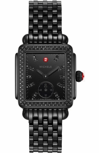Michele Deco Mid Noir Black Stainless Steel Women's Watch MWW06V000127