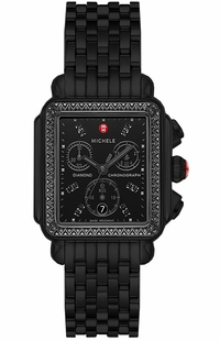 Michele Deco Noir Diamond Black Steel Women's Watch MWW06A000786