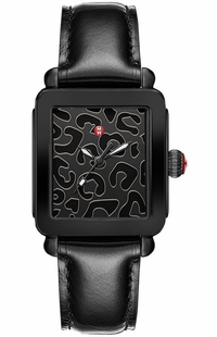 Michele Deco Sport Noir Cheetah Print Dial Women's Watch MWW06K000051